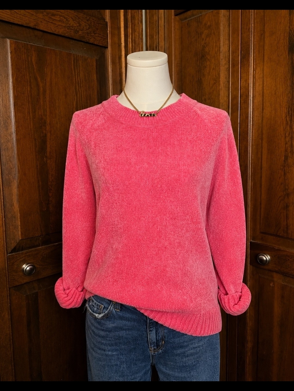 Talbots Hot Pink Crewneck Sweater